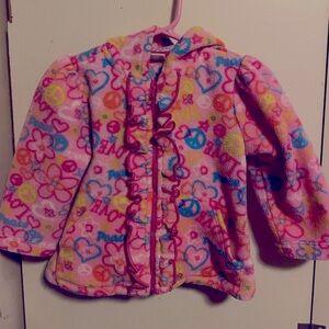 Pink fleece jacket 12m🌸☮️